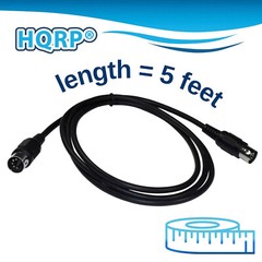 HQRP 5-Pin DIN MIDI Cable, 5-Feet Male to Male 5-Pin MIDI Cable for Music Gear