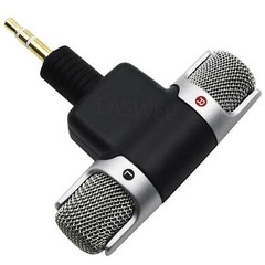 NEW 3.5mm JACK PLUG TRUE STEREO L/R MINI ELECTRET CONDENSER CARDIOID MICROPHONE