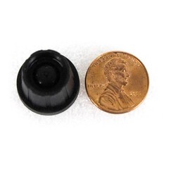 Black Knob with Cap (with Indicator Line) for Rane HC-6, MP-24, PE-15, SM-26