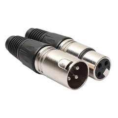10 Pair Male+Female XLR Audio Cable Connector Plug Jack Microphone Adapter 3-Pin