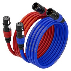 XLR Cables, XLR Male to Female 10ft, Gold-Plated 3 Pins Microphone Cable Colo…