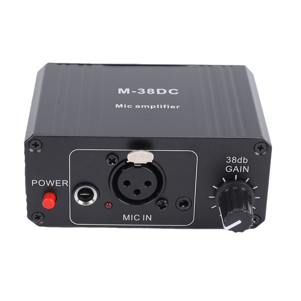 Microphone Preamp High Gain Adjustable For Professional Recording Black For