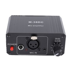 Microphone Preamp High Gain Adjustable For Professional Recording Black For