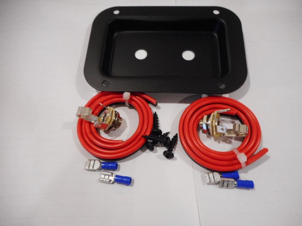 Dual Jack Plate Kit For Multi Speaker Cabs, w/Jacks, Wire, Screws & Terminals
