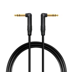 6.35mm 1/4 In TRS Male Right Angle to Male Right Angle Stereo Balanced Cable B21