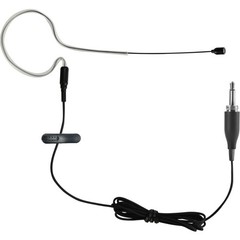 Single Earhook Headworn Microphone 3.5mm Plug + 1/4″ Plug Black