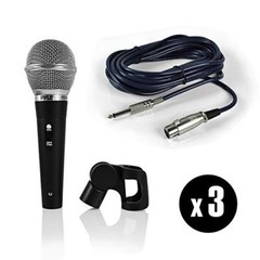 Pyle – PDMICKT34 – Professional Dynamic Microphone – Kit of 3