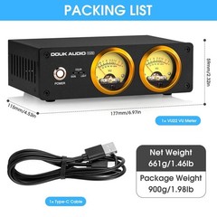 Nobsound Dual Microphone + LINE Analog VU Meter Display for Amplifier Sound Leve