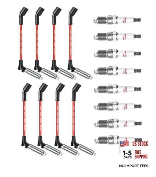 41-962 Spark Plugs and Wires for Chevy 5.3 6.0L 6.2L, Spark Plug set