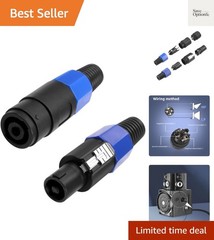 Speakon Connector,4 Pole Audio Speaker Plug Twist Lock Male and Female Mount …