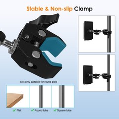 Mic Stand Tablet Holder Mount for 4.7–12.9″ iPad iPhone Aluminum Adjustable US