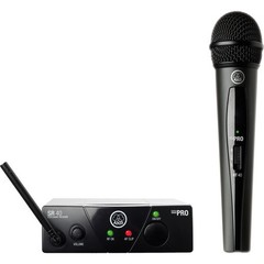 AKG WMS40 US25C Mini Single Handheld with Carry Bag + 10′ Trs-XLR