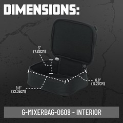 Cases Padded Nylon Mixer/Gear Carry Bag, 8.25 x 6.25 x 2.75 (G-MIXERBAG-0608)