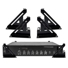Steel 2 Amp Amplifier Rack Coated by Black Powder Used for Car Audio