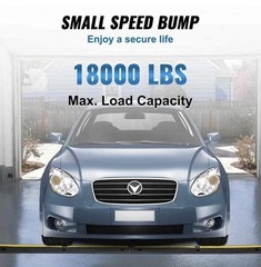 VEVOR 4PCS Floor Cable Protector Ramp 3.28′ 1-Channel Rubber Speed Bump 18000lbs
