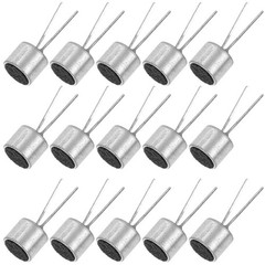 20 Pcs Cylinder Shape Mic Condenser Microphones Electret With Pins