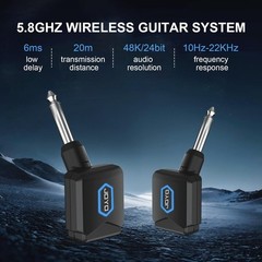 5.8Ghz Wireless Guitar Transmitter Receiver Guitar System with Charging Box f…