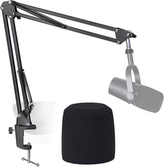 MV7 Boom Arm Mic Stand w/ Pop Filter, Compatible w/ Shure MV7 and SM7B NEW