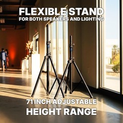 Rockville RVES1 Tripod Speaker Stands 100 lbs Capacity DJ PA Speaker Stand
