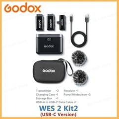 GODOX WES 2.4GHz Wireless lavalier Microphone System for Smartphone iPhone 15 14