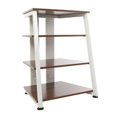 4-Tier AV Media Stereo Stand Console With Storage Shelves Holder Load 110.23lbs