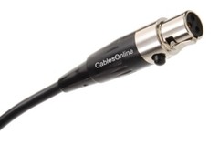 3ft Mini XLR Female to 3.5mm TRS Male Slim Plug Pro Lapel Mic Cable, XM-303Z