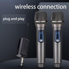 Wireless Microphone, Rechargeable Fixed Frequency Wireless Dual Microphone,Ha…