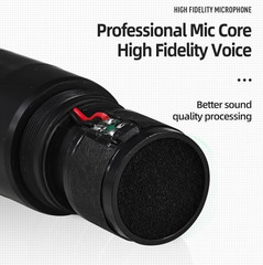 Pro 4-Channel Wireless Microphone System with 4 Handheld Mics, 200Ft Range