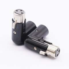 8 Pcs XLR 3-Pin Right Angle Adapter Male and Female Adjustable 4 Angle Positions