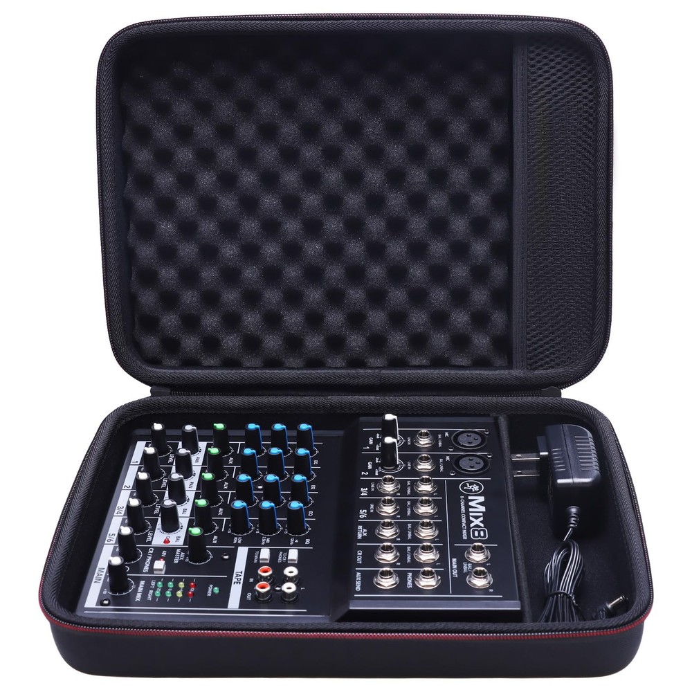 LTGEM Hard Mixer Case for Mackie Mix8 / 13″×9.5″×3.6″in, Black