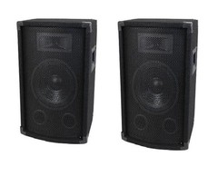 NEW (2) 12″ DJ Speakers PAIR 250w Karaoke twelve inch PA 8ohm Live Band Sound