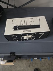Shure SM57 Dynamic Low Z Microphone Tested Working Open Box w/ Clip Pouch