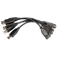 5 Pack of 6 Inch USB Extension Cables – Type A Male to Female – USB 2.0 A Type