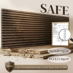 4 Pack Acoustic Wall Panels, 47″ x 24″ Wood Wall Panels, Walnut
