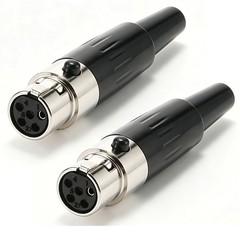 2Pcs TA5F 5 Pin Mini XLR Female Audio Connector Mic Adapter Tini Q-G