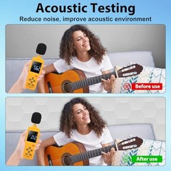 12 Pack Acoustic Panels Self Adhesive Sound Proof Foam, High Density white