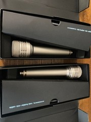Sony ECM-250 Condenser Microphone Set 2pcs, including holder & cable, unused