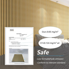 4-Piece Wood Slat Acoustic Panels for Stylish Decor and Noise Reduction, 3D Text