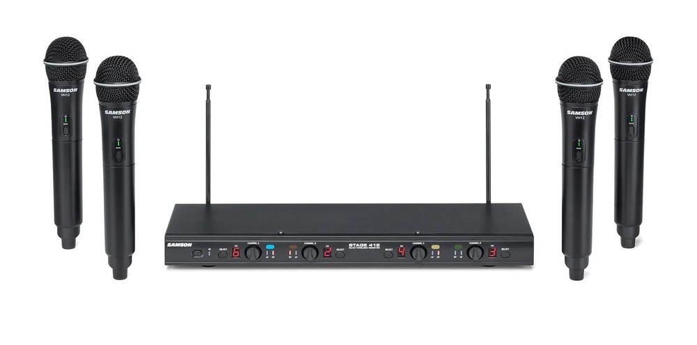 SAMSON Stage 412 Four Performer Handheld VHF Wireless Microphone Set – NAMM 2026