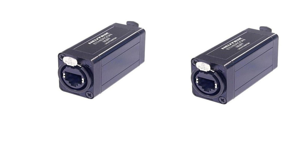 2 Neutrik Tactical Ethernet EtherCon RJ45 coupler Female to Female Adapters