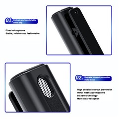 For Android/iPhone Wireless Lavalier Mini Mic Audio Video Recording Microphone.