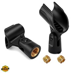 Universal Microphone Clip Holder, Comes with 5/8″ Male to 3/8″ Female Screw A…