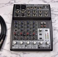 Behringer Xenyx 802 Premium 8-Input 2-Bus Mixer Console w/ Cord