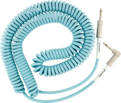 Fender Spiral Cable Straight Tools – Angle 6.3mm 9 Meters Blue 6.3 Original