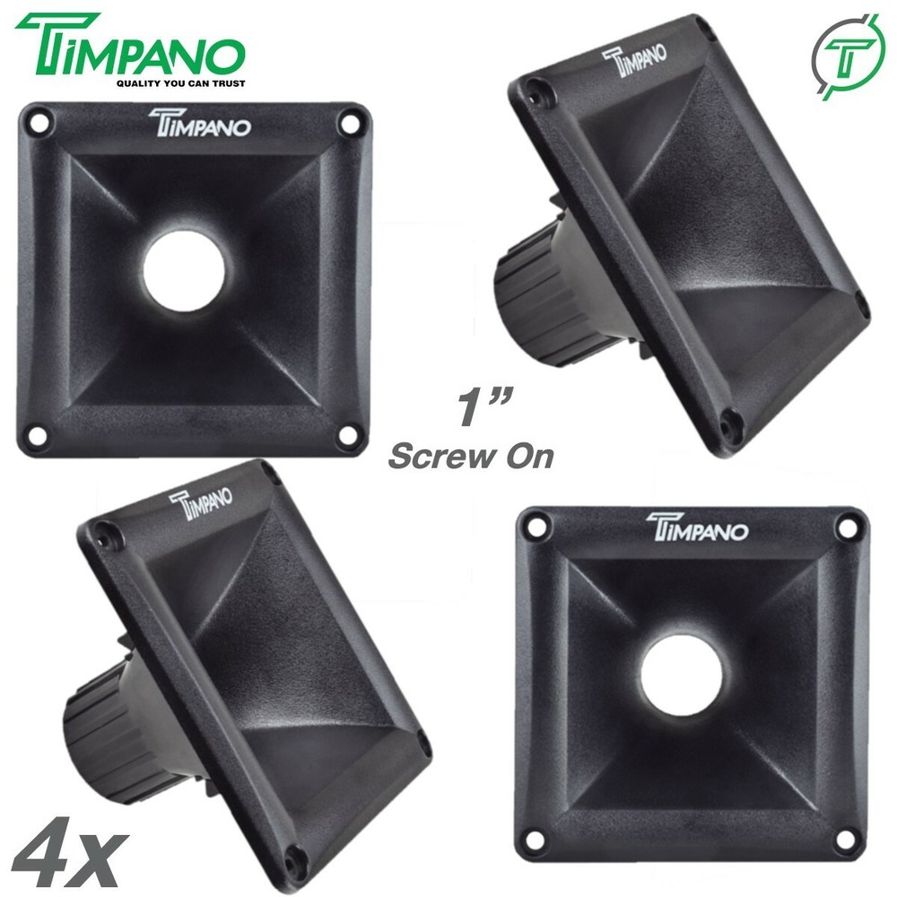 4x Timpano TPT-HL11-25 1″ Exit Screw-On Horn for 1″ Compression Drivers