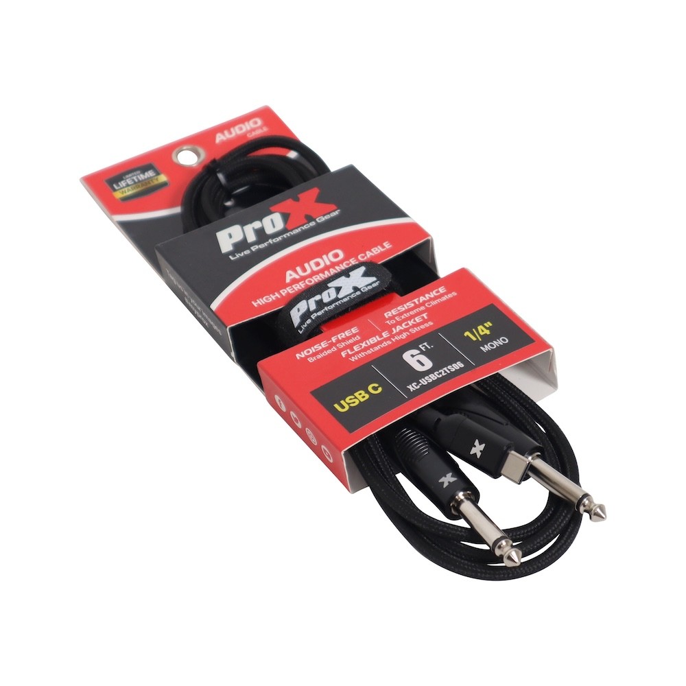 Pro X XC-USBC2TS06 6FT USB-C to Dual 1/4″ TS