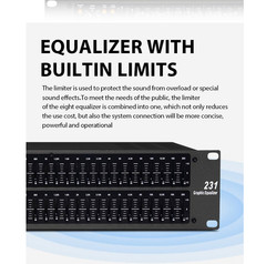 QST Graphic Equalizer 31-Band Stereo EQ for Home Audio Dual Channel Professional