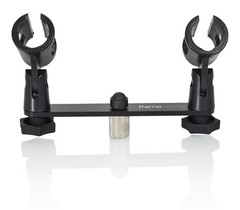 Gator Frameworks 1-to-2 Mic Mount Bar with Standard 5/8-Inch Thread Black