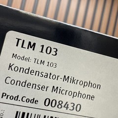 Black Neumann TLM103 Wired Condenser Microphone Matte US