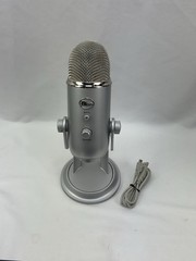 Blue Yeti USB Desktop Condenser Microphone Silver Mute Switch 3.5mm TRS – Tested